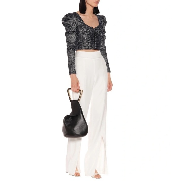 New! JONATHAN SIMKHAI Metallic Jacquard Corset Top 🪩 Size 4 - Picture 1 of 6